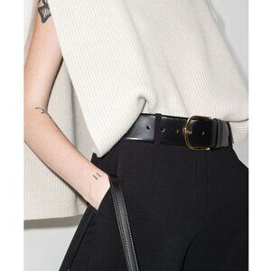 Toteme Black Leather Belt